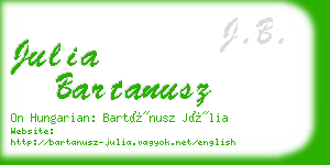 julia bartanusz business card